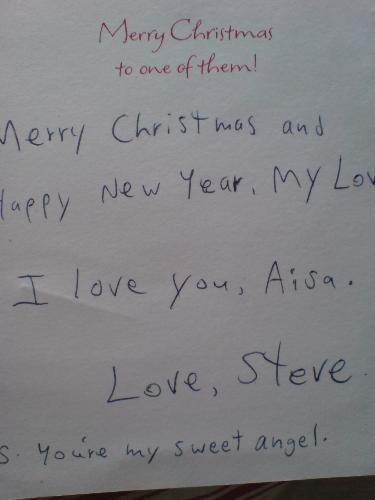 love letter - christmas letter from my husband