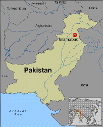 pakistan map - pakistan map showing islamabad