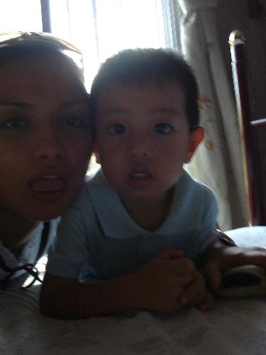 silly tita ish with shaunee - baby Ramon's baptism.