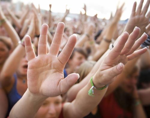Groups of Hands  - Outstreched streams of multiple ahnds