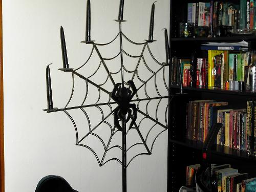 Spider Web Candle Holder - This is my spider web candle holder I have had for years. Happy Halloween!