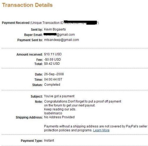 payment proof - payment from isabelmarco
