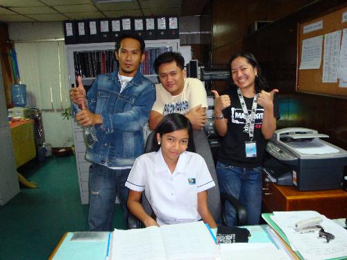 at the office - rael, ramil, the OJT and me