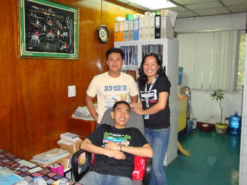 at the office - ramil, me and harim looking like a retard LOL
