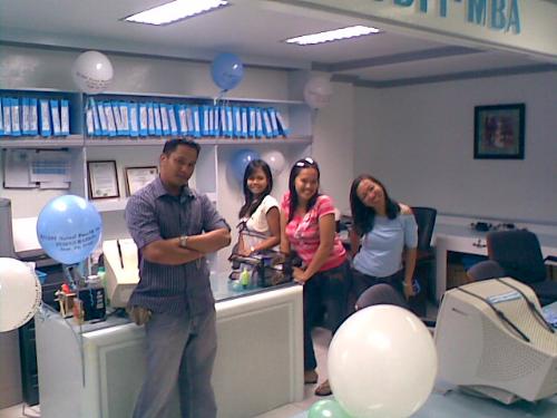 office pose.. - me with my officemates and boss.. unlike other offices, i get to enjoy here in our workplace, there is unity as well as professionalism. We enjoy what we do at the same time of course earn well. They pay is good and the people are friendly. our boss isnt strict at all he lets us be ourselves!