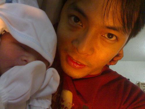 The proud father - My husband and I was so excited to see our first born. It was just a wonderful experience!