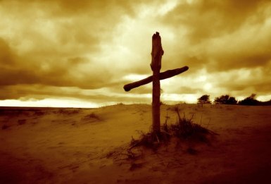 A Cross - A cross planted in the ground
