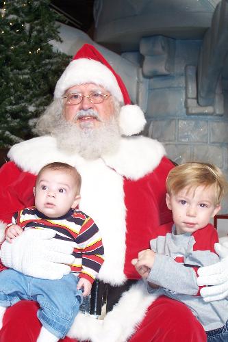 liam and anthony  - my boys last year with santa :)