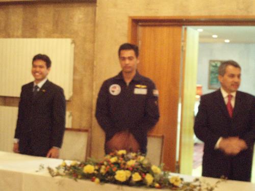 malaysian 1st astronout - in the centre