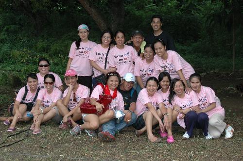 officemates..having fun - Here is a photo of me and my officemates during our sportsfest..this day was a blast and we had fun!