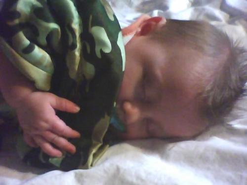 An Angel at rest - This is what I call my little Angel at rest. He is so wonderful and such a joy to have. God has truly blessed us with this little guy.