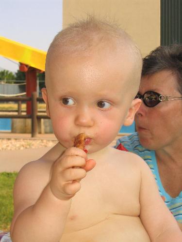 Eating Pizza  - Eating Pizza at the pool