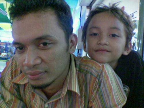 I and My Son - I and my son take picture with camera phone