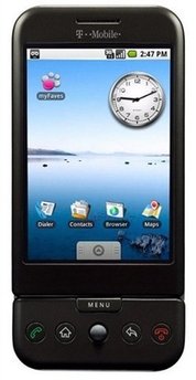 google, phone - Goolge comes up with the new T-mobile G1 phone. Here is a black solid model G1 phone.