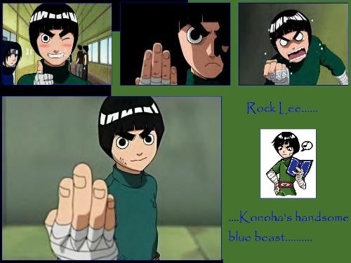 Rock Lee My favorite @ Naruto :) - Rock Lee one of my favorite characters in Naruto. This is a picture just before the genin exams when Rock Lee and his team meets naruto sasuke and sakura. Man Rock Lee is the best and even his sensei Guy is one of the hilarious characters in naruto. Without such characters they could not have made naruto so popular :)