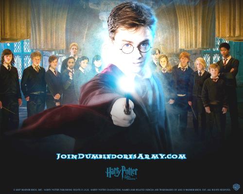 dumbledore's army - a striking pose of the dumbledore's army members...