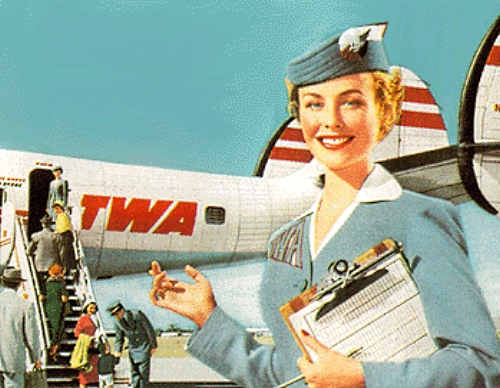 air travel - flight stewardess