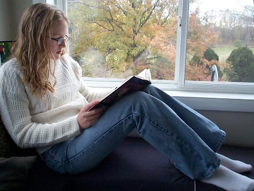girl reading 4 - Beautiful girl reading a book.