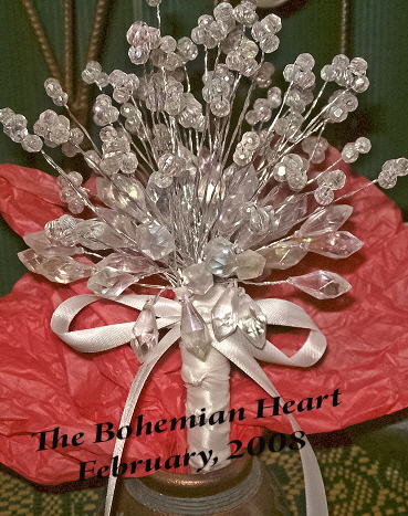 Crystal Bouquet - Lots of brides are opting to go with crystal bouquets. I made this one as an option for my youngest sisters wedding.