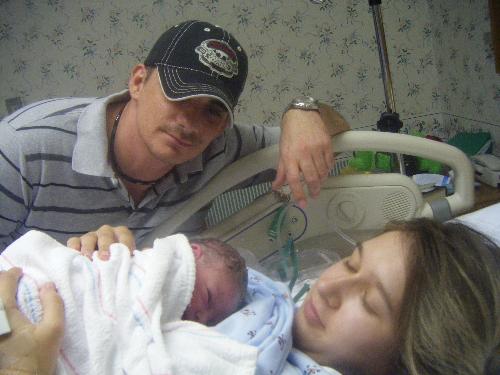 My Family - This is me, my newborn daughter, and my soon-to-be husband.
