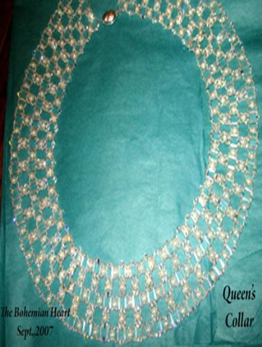Beaded Collar - This took me about 4 months to make. I did a little bit every evening after I got home from work. The picture doesn't do the piece justice. It is simply stunning in real life.