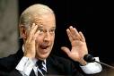 sarah palins gaffs will be like cool water - Picture of Biden at a podium with hands up looking heated