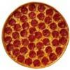 Pepperoni pizza -  This is a picture of a pizza with pepperoni on it.
