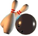 Bowling ball and pins -  This is a photo of bowling ball and pins. I do enjoy bowling from time to time and thought I would add this to the interest in the topic of bowling.