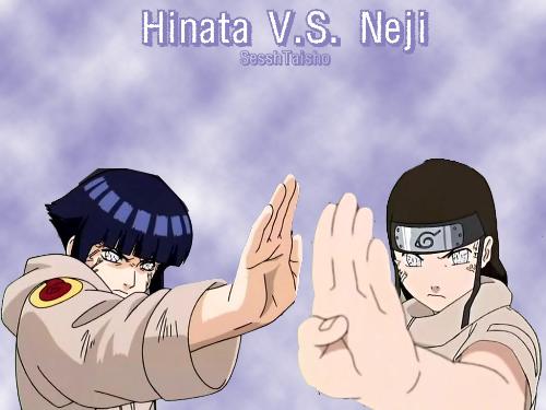 Hinata and Neji - This photo shows brother and sister Hinata and Neji of the hyuga clan with their great byakugan they can sense the chakra of people and block the chkra flow with their gentle fist !!