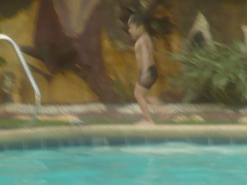 Water Boy - swimming pool with water boy. 3 yrs old Allen playing around