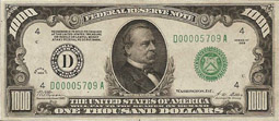 Feeling Grateful - image of a thousand dollar bill