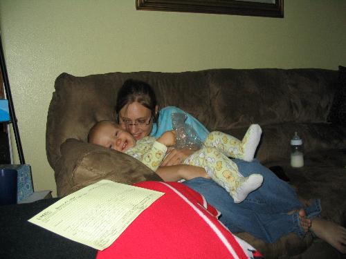 Being Happy - Laughter and playing with mom on the couch