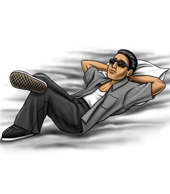 dreamer at ease - life is full of obstacles and dreams can make life some pleasant and some horrible. but don't stop dreaming!