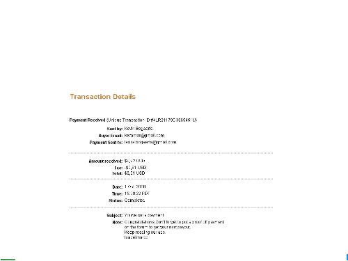 Proof of Payment from Isabelmarco - This is my first payment from IsabelMarco. And where there is one, there are more. 