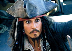 Johny Depp in The Pirates of Caribbean. - Johny Depp as'Capton Jack Sparrow' in The Pirates of Caribbean.