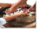 foot spa - having a foot spa