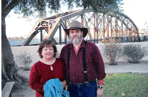 my wife and I - At a Christmas party given by the pathologist we work with. He wanted everyone to dress up as an'old-timer, A '49er'. So I did. Wife says I didn't have to buy anything. It was all in my closet!