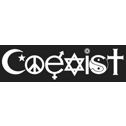 coexist symbol - this is the popular coexist symbol, presently the bumper stickers and buttons, etc, are sold out!
