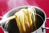 cooking pasta - Hot steaming pasta
