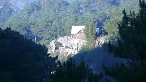 House on rocks - This is a house of an artist in Sagada, standing on rocks.