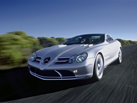 car - this is a Mercedes SLR McLaren worth around $455,000. The car produces 466.8 kW at 6500 rpm.