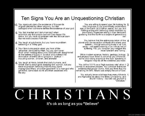 Christian Values - It's OK as long as you believe.
