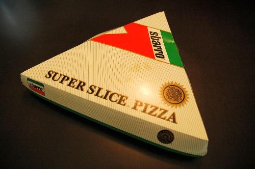 Sbarro - Super Slice Pizza - With big slices from this pizza parlor, I could only eat a few compared to other pizza parlors that I have been and I could eat more than three at most.