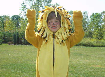 Halloween costume - A kid in a lion&#039;s costume