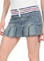 Woman in a skirt - A woman in a mini skirt.