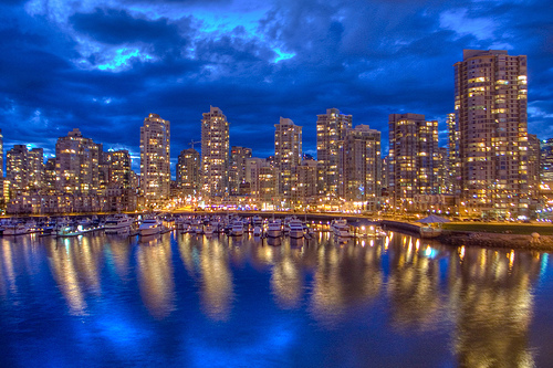 city - A city by the river