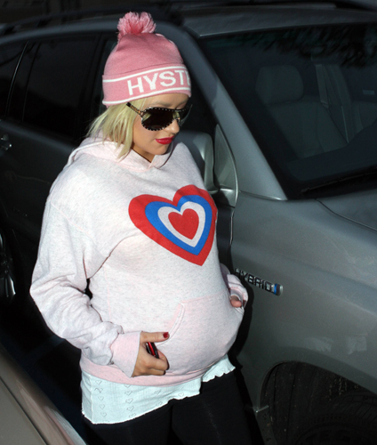 Christina pregnant - Christina when she was pregnant with Max.