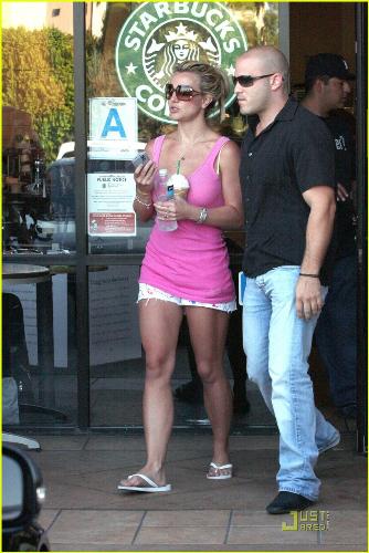 Brit at starbucks - at starbucks getting a drink