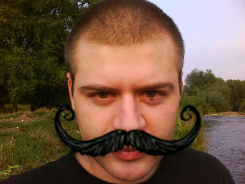 Gypsish me - Me trying to look as gypsy as possible. Digitally mastered mustache, of course...