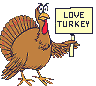 brown turkey with a red beak holding a love turkey - brown turkey with a red beak holding a love turkey sign